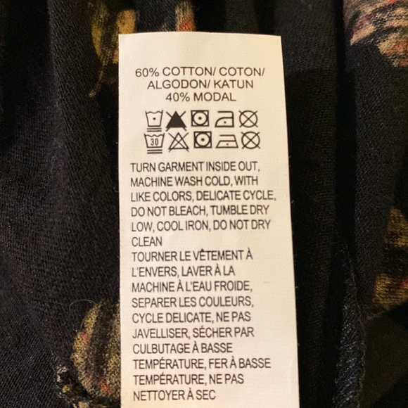 Lucky Brand Floral Bolero Style Three Quarter Sleeve Top - Picture 12 of 12